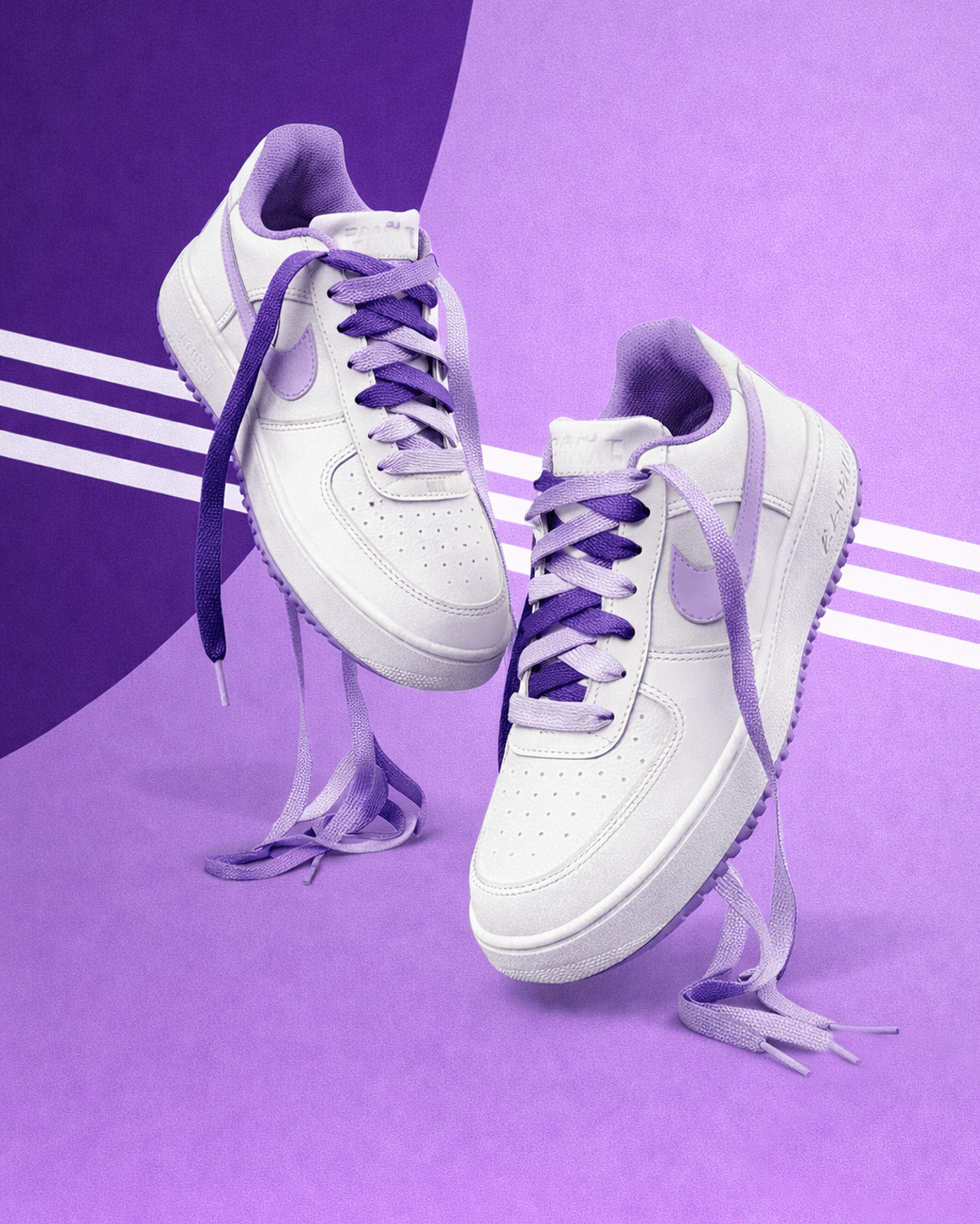 gradient shoe laces - relaced